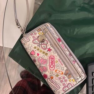 Coach poppy Multicolor Wristlet Wallet